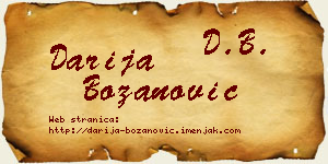 Darija Božanović vizit kartica